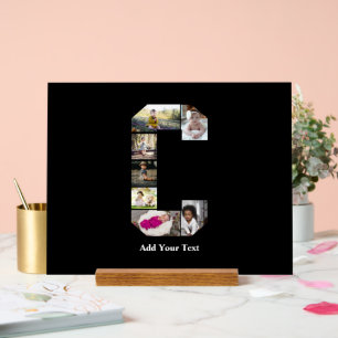 Design Your Own Letter C Photo Collage Acrylic Sign