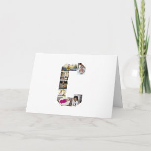 Design Your Own Letter C Photo Collage Card
