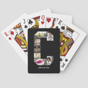 Design Your Own Letter C Photo Collage Playing Cards