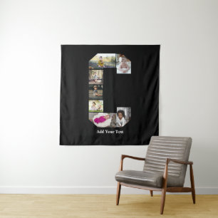 Design Your Own Letter C Photo Collage Tapestry