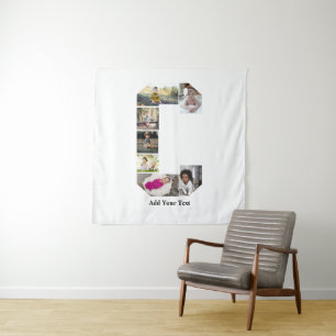 Design Your Own Letter C Photo Collage Tapestry