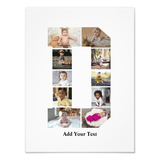 Design Your Own Letter D Photo Collage (Front)