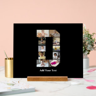 Design Your Own Letter D Photo Collage Acrylic Sign