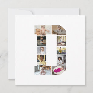 Design Your Own Letter D Photo Collage Holiday Card