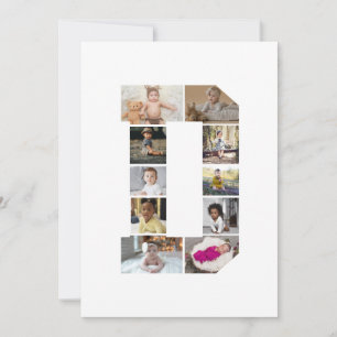 Design Your Own Letter D Photo Collage Holiday Card