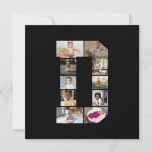Design Your Own Letter D Photo Collage Holiday Card