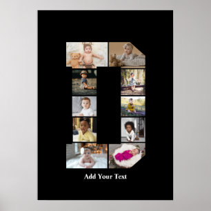 Design Your Own Letter D Photo Collage Poster