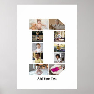 Design Your Own Letter D Photo Collage Poster