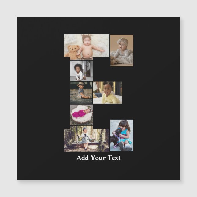 Design Your Own Letter E Photo Collage (Front)