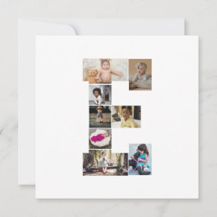Design Your Own Letter E Photo Collage Announcement