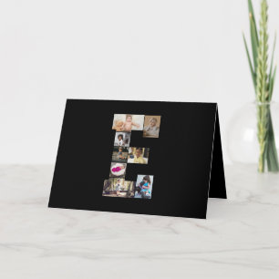 Design Your Own Letter E Photo Collage Card