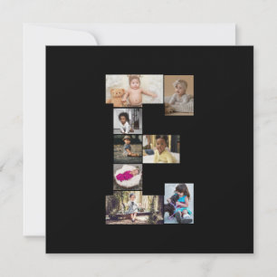 Design Your Own Letter E Photo Collage Card