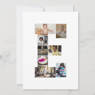 Design Your Own Letter E Photo Collage Holiday Card