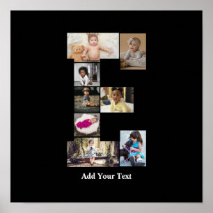 Design Your Own Letter E Photo Collage Poster