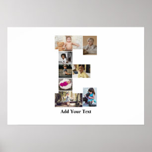 Design Your Own Letter E Photo Collage Poster