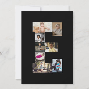 Design Your Own Letter E Photo Collage Thank You Card