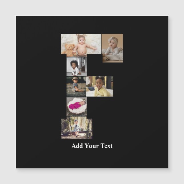 Design Your Own Letter F Photo Collage (Front)