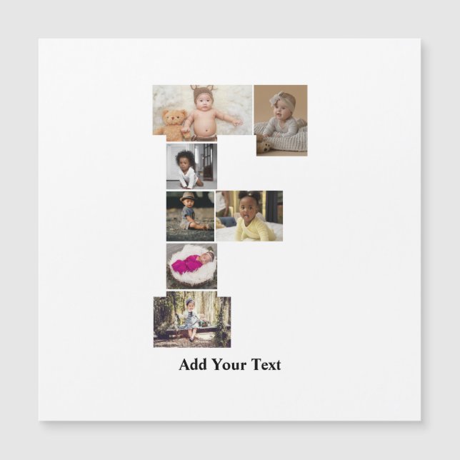 Design Your Own Letter F Photo Collage (Front)