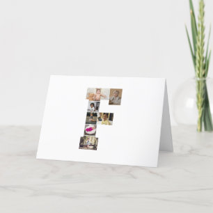 Design Your Own Letter F Photo Collage Announcement