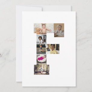 Design Your Own Letter F Photo Collage Holiday Card