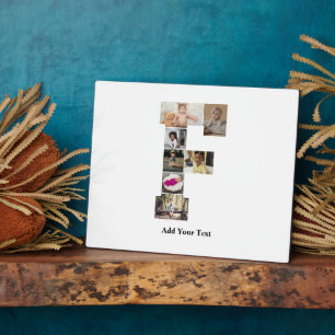 Design Your Own Letter F Photo Collage Plaque