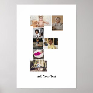 Design Your Own Letter F Photo Collage Poster
