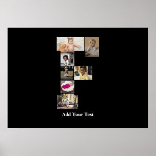 Design Your Own Letter F Photo Collage Poster