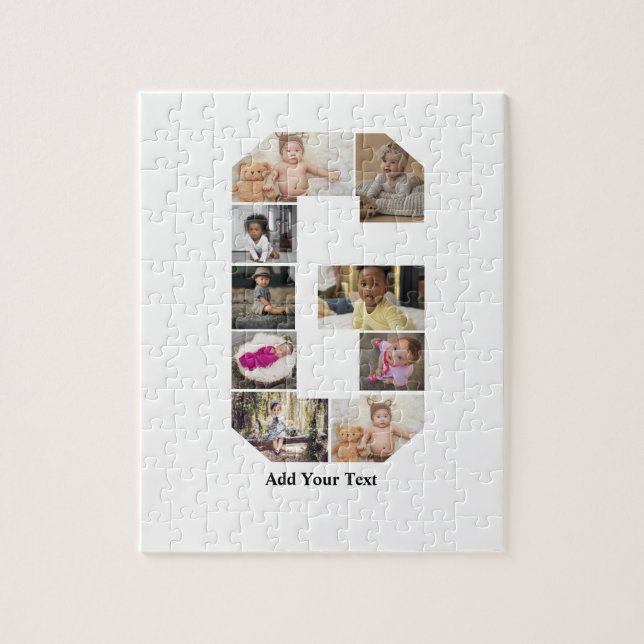 Design Your Own Letter G Photo Collage Jigsaw Puzzle (Vertical)