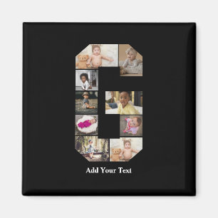 Design Your Own Letter G Photo Collage Magnet