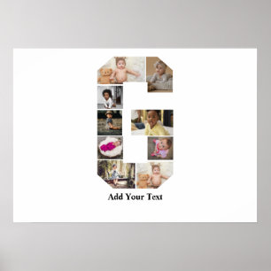 Design Your Own Letter G Photo Collage Poster
