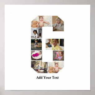 Design Your Own Letter G Photo Collage Poster