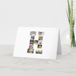 Design Your Own Letter H Photo Collage Announcement