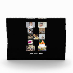 Design Your Own Letter H Photo Collage Block