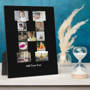 Design Your Own Letter H Photo Collage Plaque