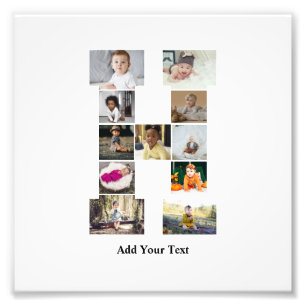 Design Your Own Letter H Photo Collage Print