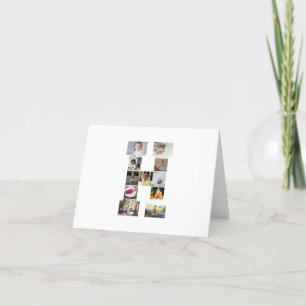 Design Your Own Letter H Photo Collage Thank You Card