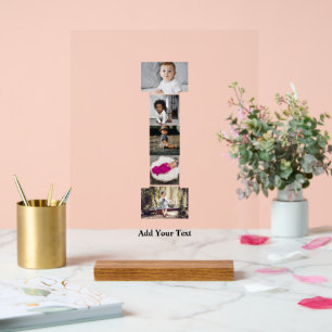 Design Your Own Letter I Photo Collage Acrylic Sign