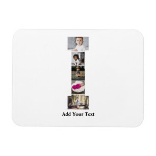 Design Your Own Letter I Photo Collage Magnet