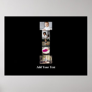 Design Your Own Letter I Photo Collage Poster