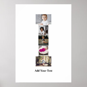 Design Your Own Letter I Photo Collage Poster