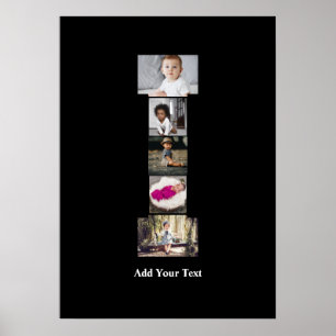 Design Your Own Letter I Photo Collage Poster