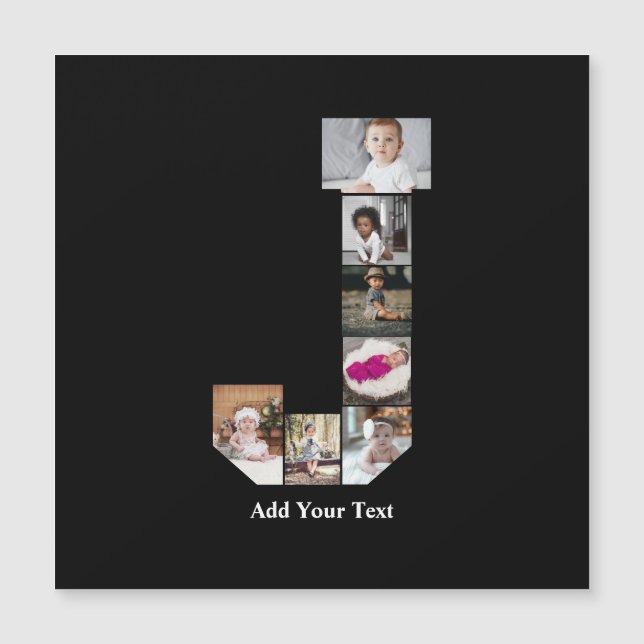 Design Your Own Letter J Photo Collage (Front)