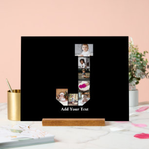 Design Your Own Letter J Photo Collage Acrylic Sign