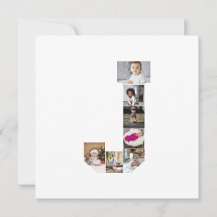 Design Your Own Letter J Photo Collage Announcement