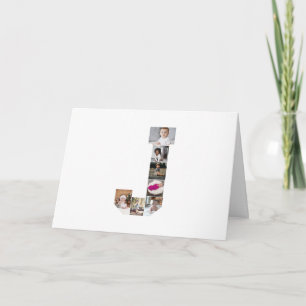 Design Your Own Letter J Photo Collage Card