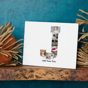 Design Your Own Letter J Photo Collage Plaque