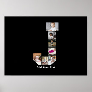 Design Your Own Letter J Photo Collage Poster