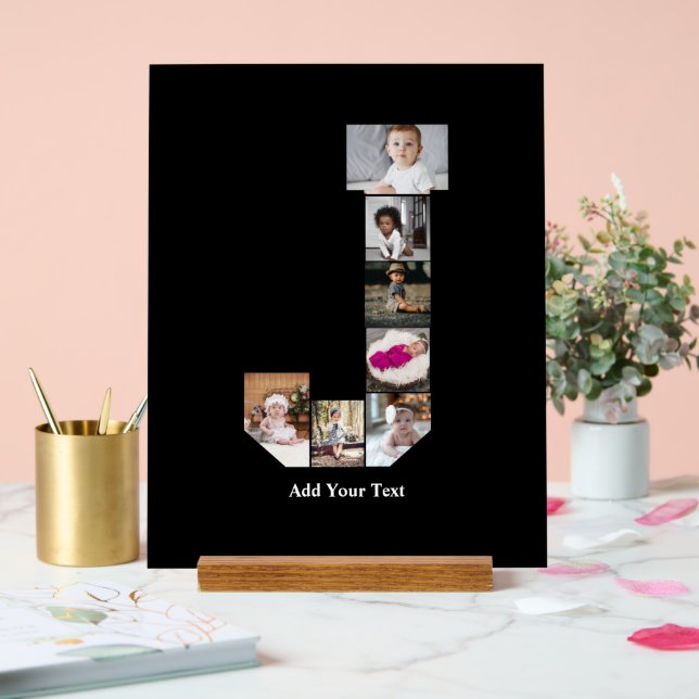 Design Your Own Letter J Photo Collage Poster (Wedding)