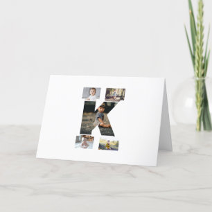 Design Your Own Letter K Photo Collage Announcement