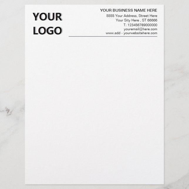 Design Your Own Letterhead with Logo and QR Code (Front)